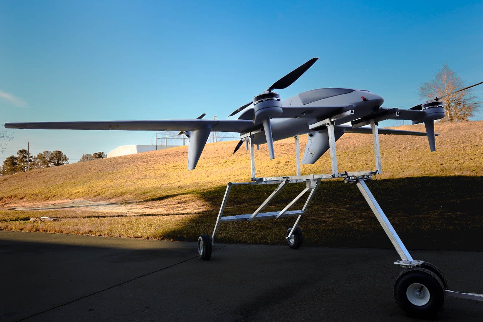 Avidron Echo aircraft, outdoor front-left view